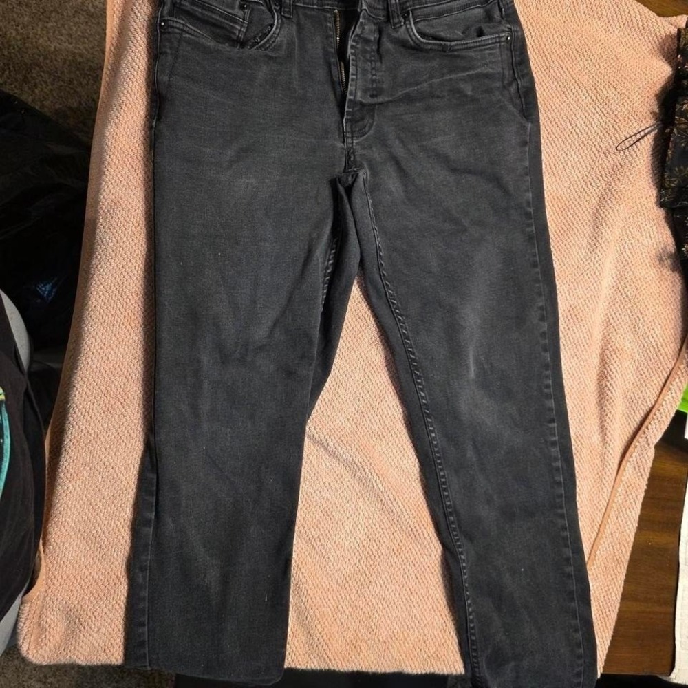 Kenneth Cole black jeans with zipper detail, Size: 30